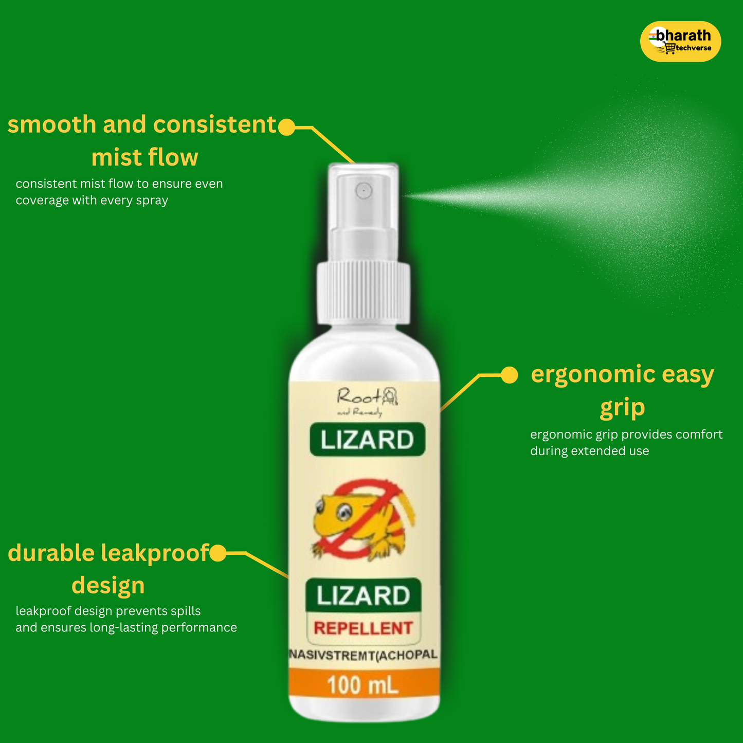 Lizard Repellent Spray Pack of 3 (100ml×3)